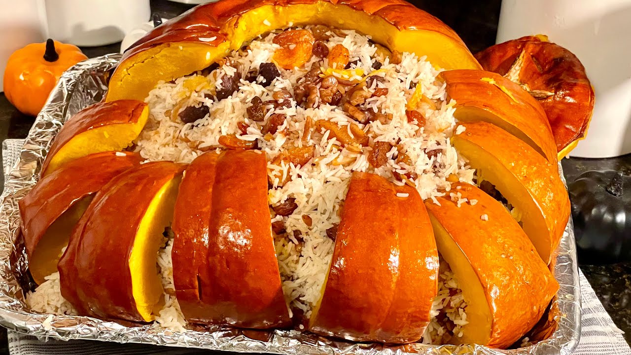 Ghapama (Armenian Style Baked Pumpkin Pilaf)